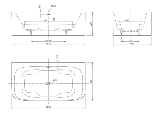 Ванна акриловая Knief Summer Wall 0100-271