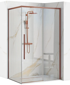Душевой уголок Rea Solar Brush Copper 90x90 K9512