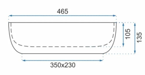 Умывальник Rea Livia Stone matt U3800