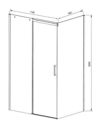 Душевой уголок Vincea Dice VSR-4D9011CLB