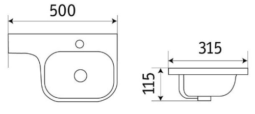 Умывальник CeramaLux 78365