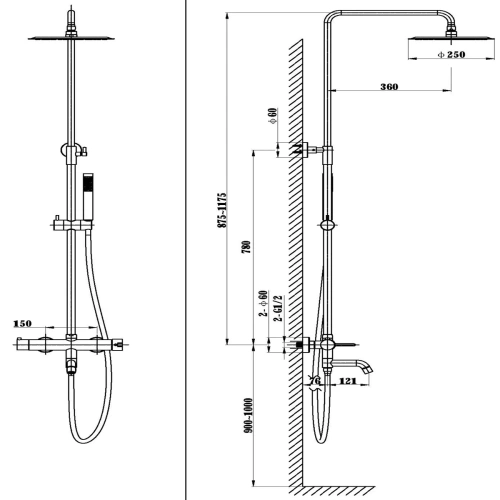 Душевая система Vincea Villa VSFS-1VL1GM