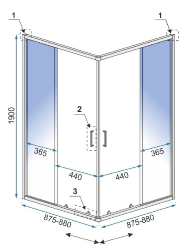 Душевой уголок Rea Punto 90x90 K0867
