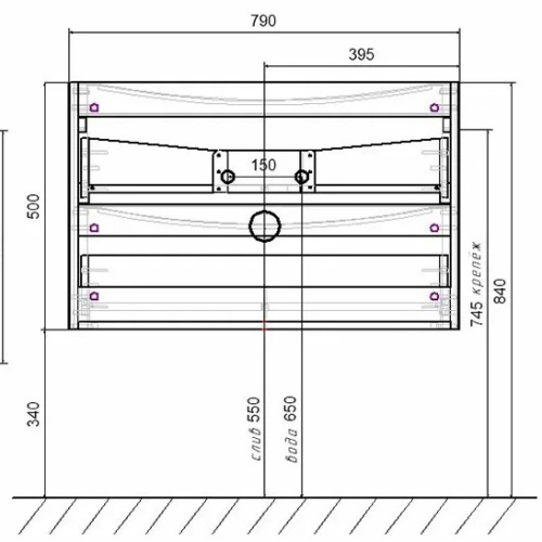 Тумба подвесная Vincea Paola 800 V.Oak VMC-2P800VO