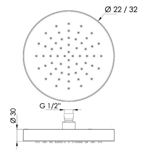 Верхний душ Daniel A578H3CM22
