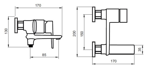 Смеситель для ванны Ahti Ulvila UL405001