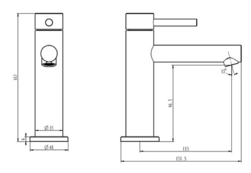 Смеситель для умывальника Caprigo Don 53-522-ner