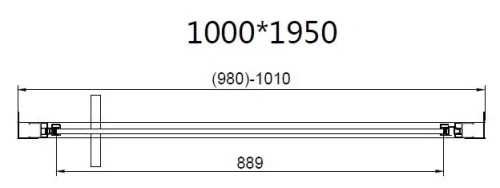 Душевая дверь Vincea Slim 8mm VDP-4SL100CLG
