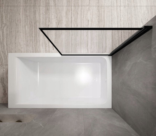 Шторка на ванную Rea Lagos Fix 70 black matt K7689