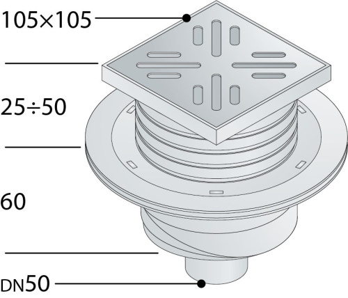 Душевой трап OMP Tea Wang 263.201.8