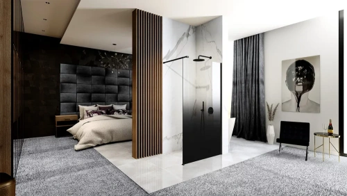 Душевая стенка Rea Aero Ombre Black 100x195 K2460