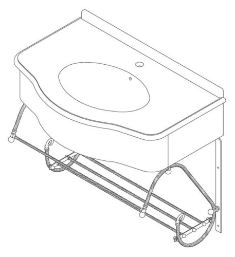 Консоль под раковину Caprigo 7062/80-CRM