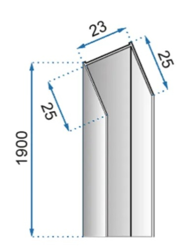 Расширительный профиль Rea Molier Black K6395