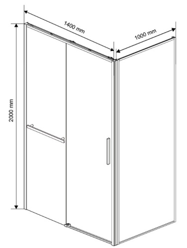 Душевой уголок Vincea Slim Soft VSR-1SS1014CLGM