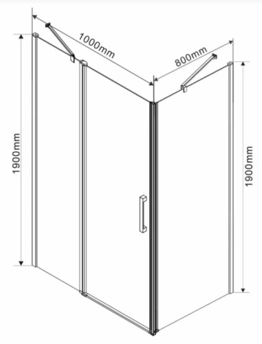 Душевой уголок Vincea Orta VSR-1O8010CL