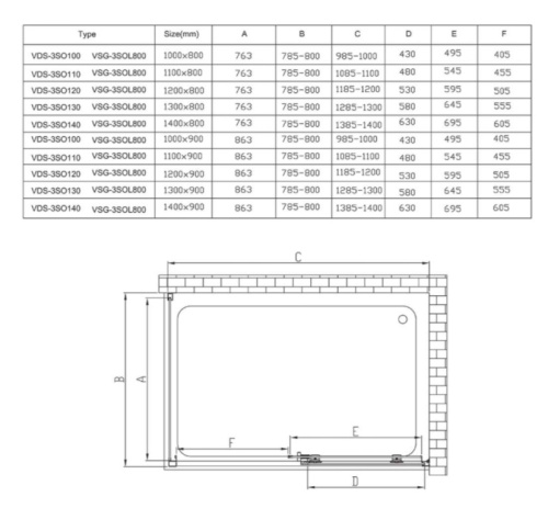 Душевой уголок Vincea Soft VSR-3SO8012CL