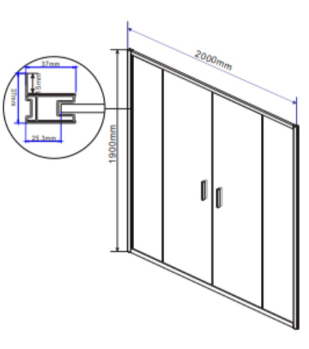 Душевая дверь Vincea Garda VDS-1G2200CH