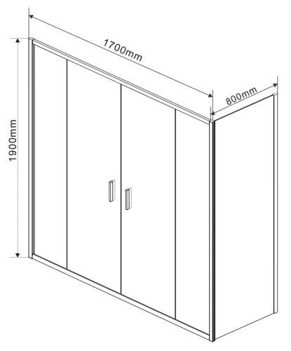 Душевой уголок Vincea Garda VSR-1G28017CLG