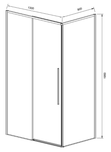 Душевой уголок Vincea Slim-N VSR-4SN9013CLGM