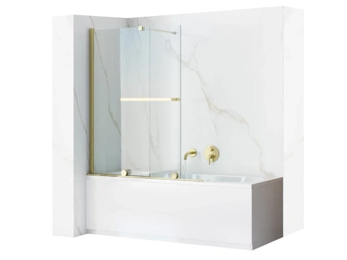 Шторка на ванную Rea Fabian gold 100 K6526