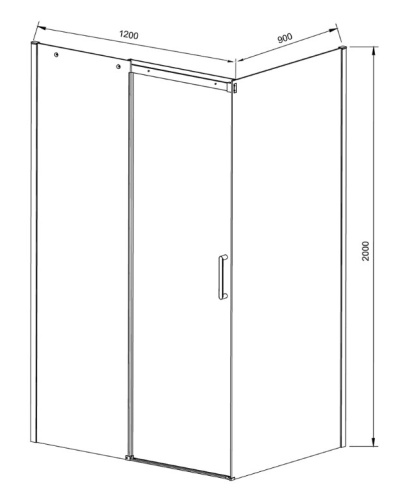 Душевой уголок Vincea Dice VSR-4D9012CLGM