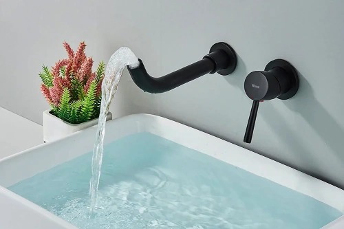 Смеситель для умывальника Rea Lungo long black matt B0371