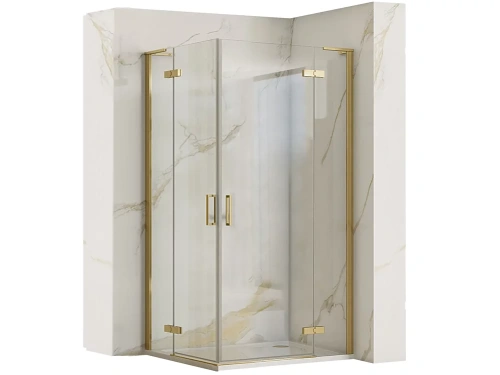 Душевой уголок Rea Hugo Double gold brush 100x100 K6605