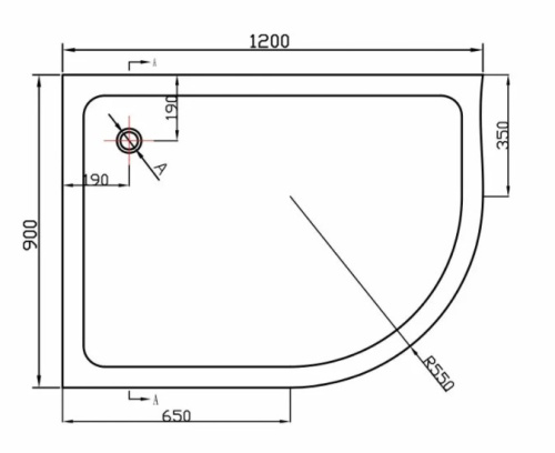 Душевой поддон Vincea VST-2AJ-1290L
