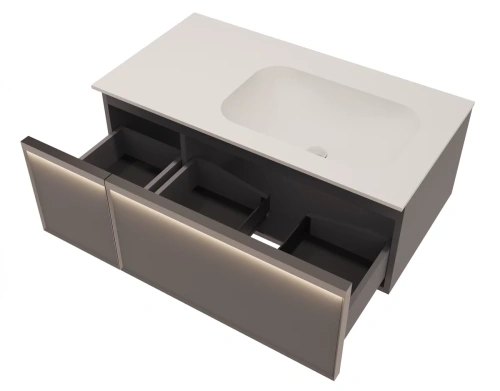 Тумба подвесная Vincea Elise VMC-4EL100MG-R серый матовый