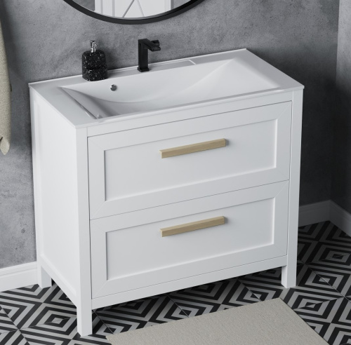 Тумба напольная Vela Фаворит массив 90Н (белый) под Milen TU69303