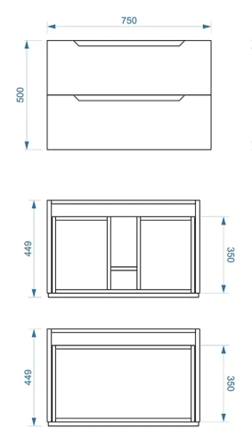 Тумба подвесная Vela Верона 75П под Milen TU27082