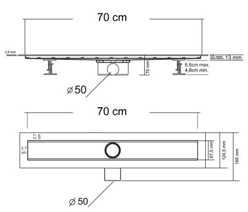 Трап для душа Vincea SAY OPTIMA BUKLE 601.70.B.M.S.BUK