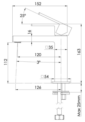 Смеситель для раковины Mariani Rebel A37380RE12