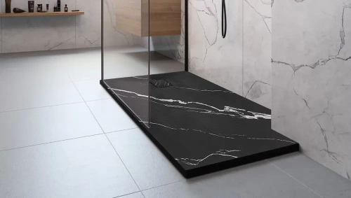 Душевой поддон Rea Magnum Carrara Black 90x90 K7008