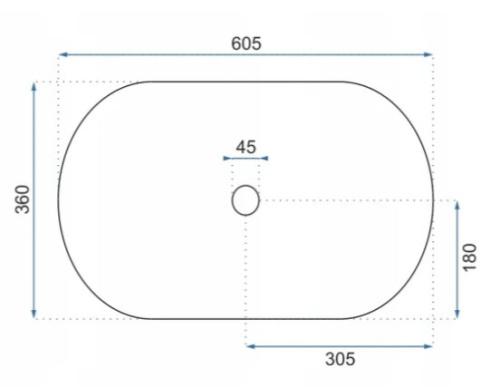 Умывальник Rea Royal 60 Black Marble matt U7478