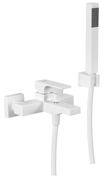 Смеситель для ванны Remer Absolute AU02BO, белый матовый