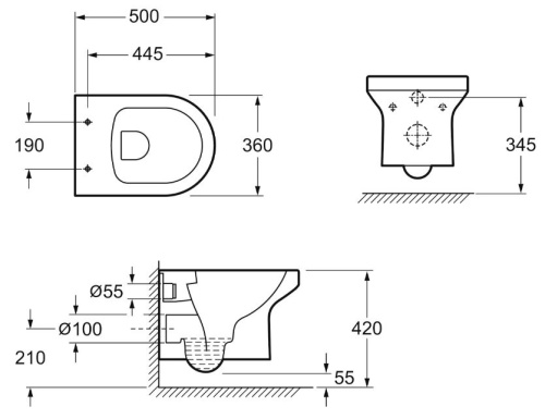 Унитаз подвесной Jacob Delafon Elite EDX114RU-00