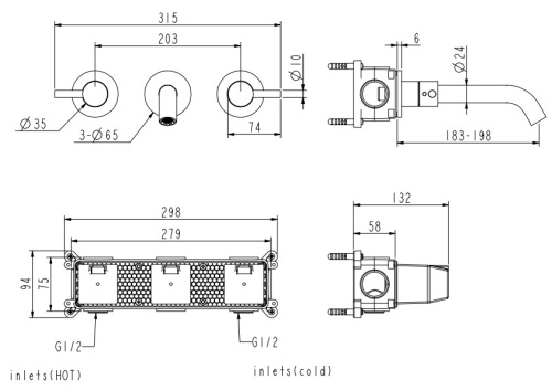 Смеситель для раковины Nemo Round NM-2316RG rose gold