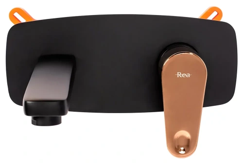 Смеситель для умывальника Rea Mild black rose gold B9142