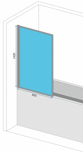 Шторка на ванную Rea Elegant gold matt 80 W6601