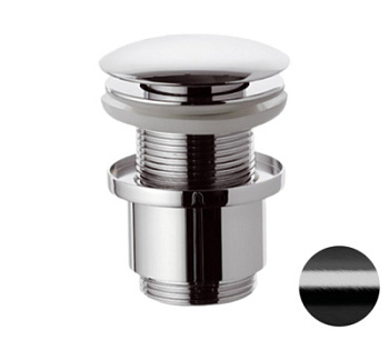 Донный клапан без перелива 1”1/4 Remer 904CC2114CFP, черный брашированный хром