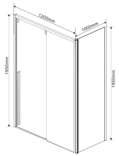 Душевой уголок Vincea Lugano VSR-1L1012CLGM-1