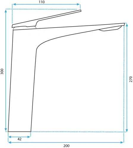 Смеситель для умывальника Rea Avalon black matt B1126