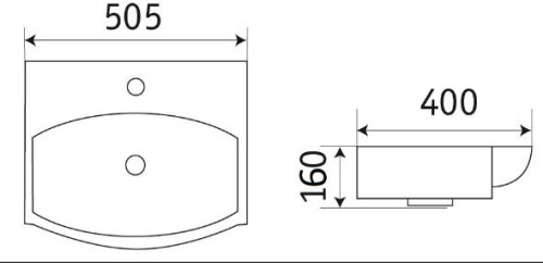 Умывальник CeramaLux 78014C