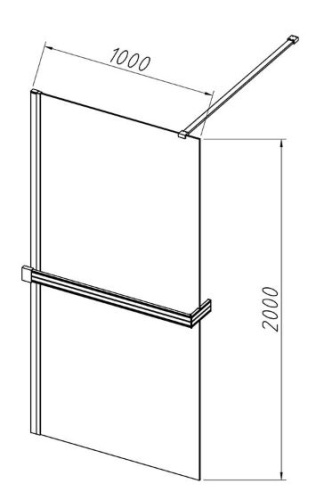 Душевая стенка Vincea Walk-In HR VSW-4HR100CL