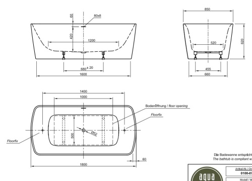 Ванна акриловая Knief Cosy 0100-279