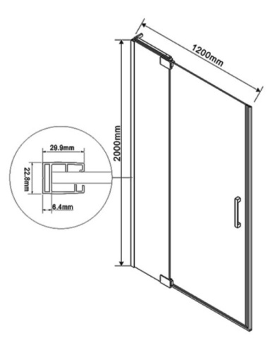 Душевая дверь Vincea Extra VDP-1E1112CLB