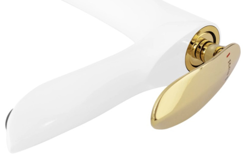 Смеситель для умывальника Rea Orbit White Gold B2053