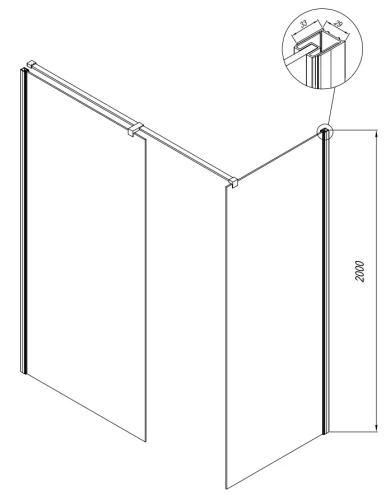Душевой уголок Kolpa-San Calypso WIN 160x80 silver brill transparent 517640