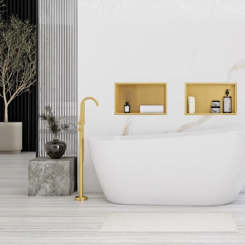 Полка врезная Rea 08 gold matt 05607